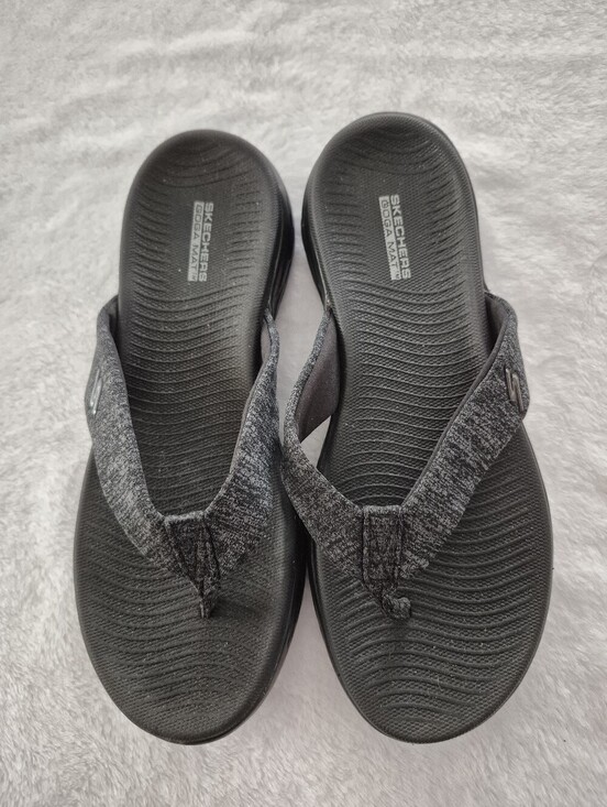 Skechers Shoes - Skechers Women's Gray Marble Knit Thong Sandals